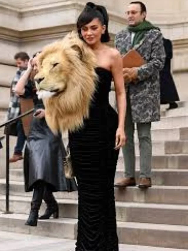 Kylie Jenner Wears Colossal Lion Head Outfit